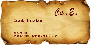 Csuk Eszter névjegykártya